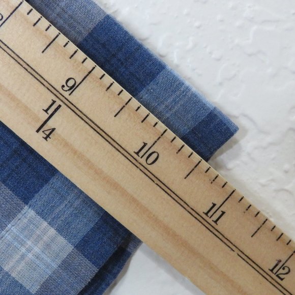 Joseph Abboud* Men's Short Sleeve Button Down Curved Hem Plaid‎ Shirt~ Size XL - Picture 7 of 7